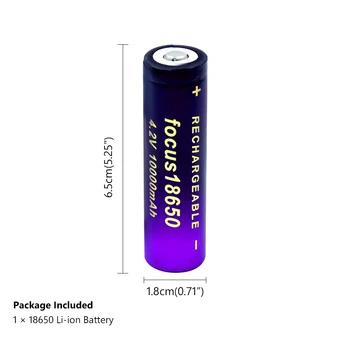 2vnt 4.2 V Mygtuką Viršuje 18650 Li jonų Baterija 10000mAh Didelės Talpos Įkraunamas Ličio Batteria Ląstelių Pakeitimo 67.1x18.3mm Dydžio