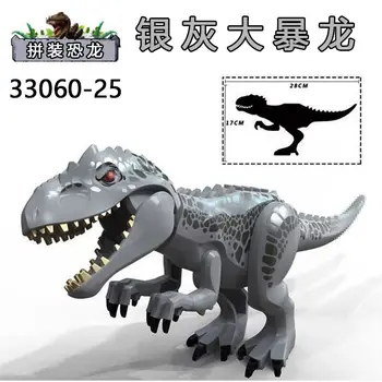 Žalia Triceratopsas Blokai Mėlyna Didelis Dinozauras Duomenys Žiaurus Pilka ir Sidabro Tyrannosaurus Vaikams, Žaislai QL1715