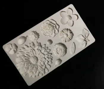 Buttercream Gėlės Formos Minkštas Tortas Dekoravimo Priemonės Silikono Formų Amatų Šokoladas, Kepimo Įrankiai Pyragai Gumpaste Fim H751