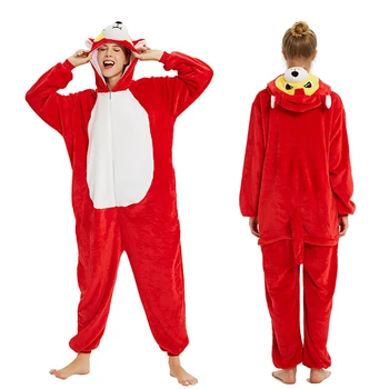Naujų Gyvūnų Vienaragis Pižama Suaugusiųjų Žiemos Sleepwear Kigurumi Katė Panda Unicornio Pižamos Moterims Onesie Anime Kostiumais Jumpsuit