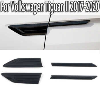 4pcs ABS Juodosios Pusės Sparnas Sparnas Emblema Ženklelio Lipdukai Padengti Apdaila, Automobilių Reikmenys, Tinkami Volkswagen Tiguan II 2017-2020