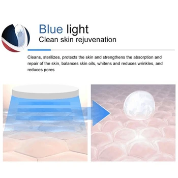 EMS LED Fotonų Veido Kėlimo Prietaisą, Raudonos ir Mėlynos Šviesos Terapija Galvaninis Vibracijos Massager Plonas Susiduria su Tvirtinimo Diržas Lieknėjimo Priemonės