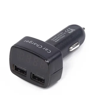 Volt Amp Metrų Dual USB Įkrovimo Auto LED Ekranas Planšetinio kompiuterio Apsauga