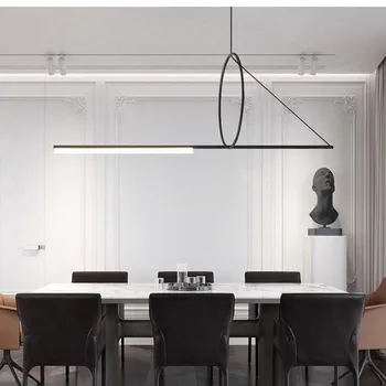 Geometriniai Duomenys Sieniniai šviestuvai restoranas, baras, valgomasis stalas šviesos diodų (led) linijinis šviesos skandinavijos dizaineris danijos pakabos lempos