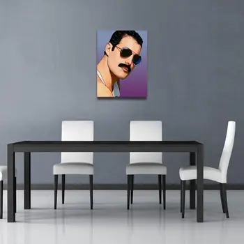 Freddie Mercury Karalienė-Rock-Band Plakatas Drobė Sienos Meno Apdailos Spaudinius Namuose Miegamojo Puošimas Tapyba