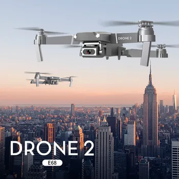 Naujas E68pro Mini Drone Aukštis Hold Režimu Plataus Kampo 4K 1080P WiFi FPV Kamera Tranai RC Sulankstomas Quadcopter Dron Berniukas Žaislą Dovanų