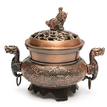 1pc Derliaus Dizaino Tibeto Stiliaus Mini Lydinio, Bronzos Smilkalų Degiklis Censer Metalo Amatų Namų Dekoro Budistų Kambarį Prekes