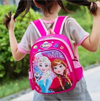 Disney Kuprinę, Sušaldyti 3D Krepšiai, Kuprinės Mokykla Mergaitėms Vandeniui Vaikas Elsa Multi stiliaus Knyga maišelį Vaikai Krepšys, Kuprinė