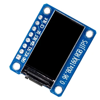 RGB IPS Ekranas 0.96 Colių 7P SPI HD 65K Spalvotas LCD Modulis ST7735 Ratai IC 80X160 (Ne OLED)