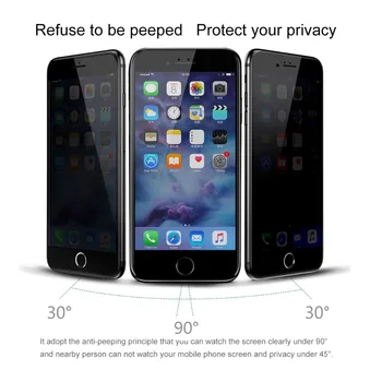 3D Stabdžių Peep Privatumo Grūdintas Stiklas iPhone 12 Mini Pro Max 11 XR X XS Screen Protector, iPhone 7 8 6 6S Plus SE 2020 m Filmas