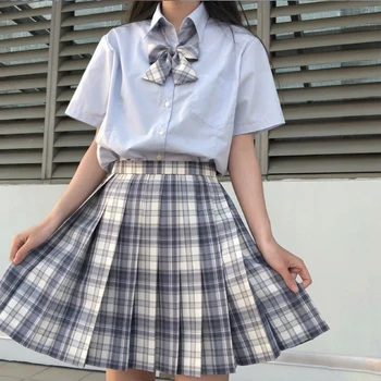 Japonų stiliaus kawaii gothique Kolegijos klostuotas sijonas e mergina saia xadrez lolita pledas cosplay kostiumas Sailor korėjos moteris, sijonai