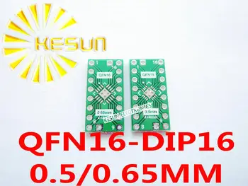 100VNT QFN16 ruožtu DIP16 0.5/0,65 MM Žingsnio IC adapterio Lizdas / Adapterio plokštės PCB