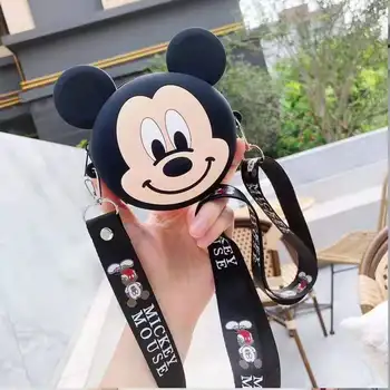 Disney mickey mouse Naujos Monetos Rankinėje lady minnie petį krepšys Mielas Kortelė, Krepšys, Kortelė Pakuotėje Animacinių filmų Silikono Saugojimo Krepšys
