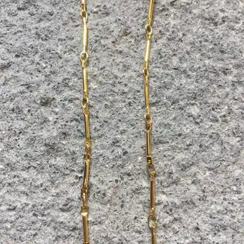 FUWO Aukštos Kokybės Aukso Stick Grandinės Su 24k Aukso Artimųjų Anti-Apjuodinti Karoliai, Papuošalai Priėmimo 5meter/Daug NC016