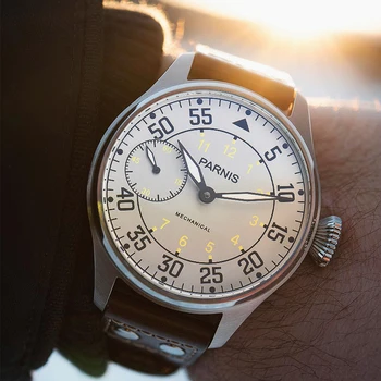 Parnis 44mm Vertus Likvidavimo Mechaninė Vyrai Laikrodžiai, Sidabro Atveju Vertus Vėjo vyriški Žiūrėti Aukščiausios Prabangos Prekės 2019 Žmogus Laikrodis zegarek meski