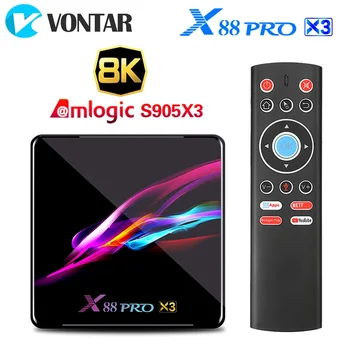 X88 PRO X3 Android 9.0 TV Box 4GB RAM 64GB 32GB Amlogic S905X3 Quad Core 1080p 4K Smart TV Set-Top Box Media player TVBOX