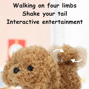 Prisilietimams jautrus elektros modeliavimas Šuo Pliušinis Žaislas, Teddy vaikai galės skambinti pėsčiomis pažangios mašina šunų vaikų žaislas