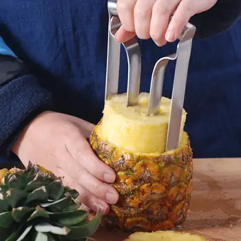 Peilis Virtuvės Įrankis Nerūdijančio Plieno Vaisių, Ananasų Corer Peilis Skustukas Cutter Parer Ananasų Pjaustyklės