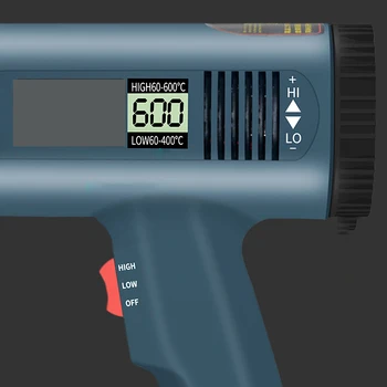 2000W 220-240V ES Plug Skaitmeninis LCD Ekranas Elektrinis Karšto Oro Pistoletas, Plaukų Džiovintuvas Šilumos Litavimo Trauktis Vyniojimo Šiluminės Galios Įrankis