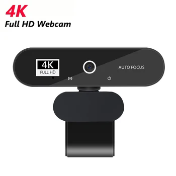 Full HD Mini Kamera 4K 2K 1080P Auto Focus Web Kamera USB PC Cam su Micphone-Live Transliacijos Vaizdo skambučius Konferencija