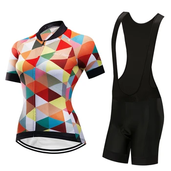 2021 dviračių drabužiai moterims trumpi Vasaros trisuit Sporto suknelė MTB dviratis jersey moterų dviračių drabužius maillot dėvėti kostiumą rinkinys