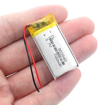 Polimero Baterijos 2vnt Ličio 700 mah, 3,7 V 802040 Li-ion Baterijos elemento Smart Home DVR GPS BT laisvų Rankų įranga Selfie Stick