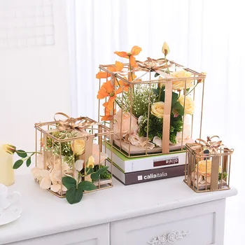 Vestuvių rekvizitai modeliavimas gėlių rinkinį, šilko gėlių dekoracija kūrybos dovanų dėžutė dekoratyvinė langų fotografijos namų ekranas