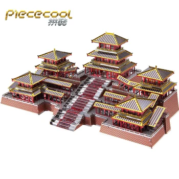 Piececool 3D Metalo Galvosūkiai pastato modelis Yuewang Bokštas Vikšriniai Krano 