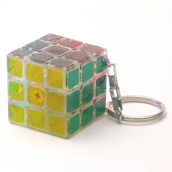ZCube 3x3x3 Magic Cube 3cm Mini Keychain Kubo Galvosūkį Profesinės Stickerless Kišenėje Mini Game Cube Žaislas Vaikams