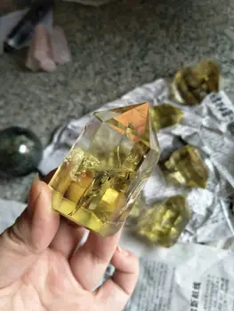 60g natūralus citrinas rašė crystal healing lazdelė geltona kvarco kristalo taškas