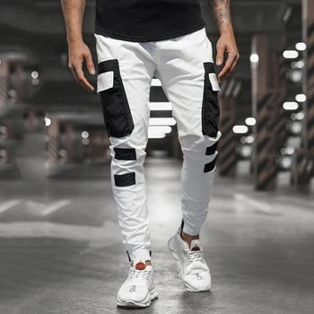 Rudens Mados Vyrų Kelnės Hip-Hop Haremas Poilsiu Ziajać 2020 Naują Atsitiktinis Kelnės Mens Fitneso Kelnės Kietosios Multi-Pocket Sweatpants