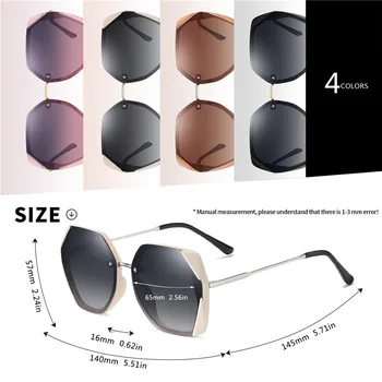AOFLY PREKĖS ženklo Moterų Akiniai nuo saulės, Poliarizuoti Prabangos Dizaineris Negabaritinių Rėmo Gradientas Objektyvas Aikštėje Saulės akiniai Moterims UV400 Akiniai