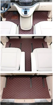Custom pilną automobilio grindų kilimėliai + vieną bagažo skyriaus kilimėlis Mercedes Benz V 250d 7 sėdimos vietos 2019-vandeniui kilimėliai kilimai V250d 2018