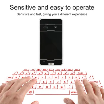 KUU Lazerio Mini Klaviatūra, Belaidžio Virtualų Projekcija klaviatūros Nešiojamų Iphone, Android Išmaniųjų Telefonų 