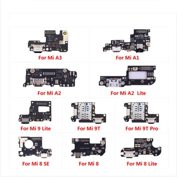 Už XiaoMi Mi 9T Pro 9 8 SE A3 A1 A2 Lite Galios Įkroviklis Dock USB Įkrovimo lizdas Kištukas Valdybos Microphone Mic Flex Kabelis