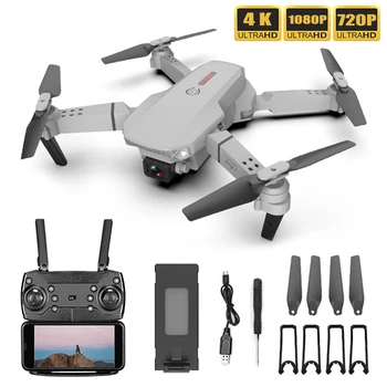 E88 WIFI FPV Drone Su Plataus Kampo HD 720P/1080P/4K vaizdo Kamera, Sulankstomas Aukščio Laikyti Patvarus RC Quadcopter Orlaivių Selfie Drone