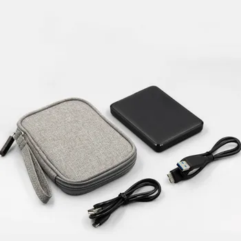 Oksfordo Audinio Skaitmeninio Saugojimo Krepšys USB Duomenų Kabelis, Ausinės Maitinimo Banko Mobile HDD Organizatorius Atveju Nešiojamų Travel Kit