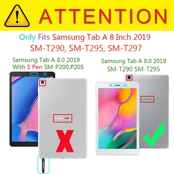 Samsung Galaxy Tab 8.0 2019 SM-T290 SM-T295 T290 Tablet Atveju, atsparus smūgiams Vaikai Saugiai PC Silicio Hibridas Stovėti Visą Kūną Apima