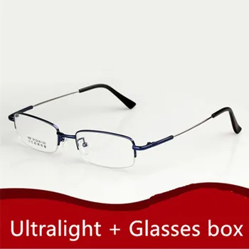 Naujas Ultralight Pusė Ratlankio Akinių Rėmeliai Vyrų Mados Optiniai Akinių Rėmeliai Nr. Varžtai Aukštos Kokybės Akiniai, Rėmeliai Vyrų Aukso