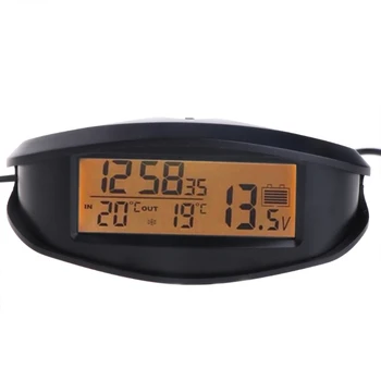Skaitmeninis Automobilį ir Lauko Termometras Voltmeter Laiko Laikrodis, Signalizacijos, Apšvietimas EC98 87HE