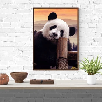 Modulinė HD Drobė Nuotraukas Gyvūnų Panda Dažymas Namų Puošybai Spaudinių Plakatas Kambarį Šiuolaikinės Jokių Pagrindų Sienos Meno kūrinius