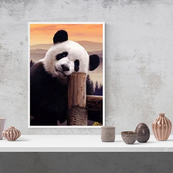 Modulinė HD Drobė Nuotraukas Gyvūnų Panda Dažymas Namų Puošybai Spaudinių Plakatas Kambarį Šiuolaikinės Jokių Pagrindų Sienos Meno kūrinius