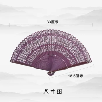 Kinų stiliaus bambuko lankstymo ventiliatorius, vyrai ir moterys, antikvariniai Hanfu cheongsam šokių grupės gerbėjas vertus, ventiliatorius bambuko ventiliatorius, lyginimo ventiliatorius