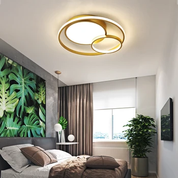 Modernių Lubų Šviesos diodų (LED) Apvalios Pilkos Spalvos Juoda Ir Balta Spalvos Kambarį, Šiltas, Romantiškas Miegamasis Salė Lempos Studijų Kambario Šviestuvai