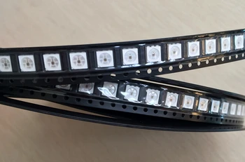 APA102 LED 5050 SMD RGB Adressable Full LED Lustas; 6pins su APA102 IC built-in;DC5V įėjimas, 0.3 W, 60mA; SVP-6; 1000pcs/maišelis