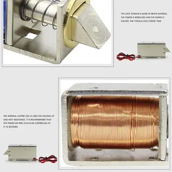 12V 0.8 Metalo Elektrinis, Magnetinis Užraktas Magnetinis Durų Laikymo Spintos Varžtas Stalčių Failą Elektroninis Užraktas Prieigos Kontrolės Priedai
