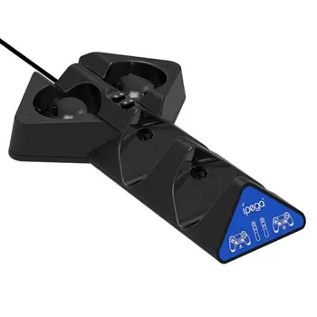 PS4 Perkelti Judesio VR PSVR LED Kreiptuką USB Įkroviklio Stovas Controller Charging Dock for PS VR Perkelti PS 4 Dualshock 4/Slim/Pro Gamepad