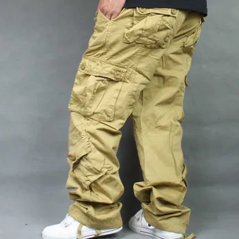Multi Pocket Krovinių Kelnės Vyrams Plius Dydis Atsitiktinis Kelnės Mens Tracksuit Nuosėdos Lauko Taktinių Poilsiu Streetwear Vyro Drabužius