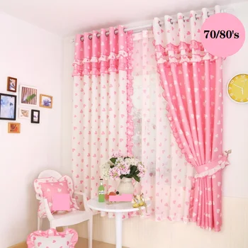 Pritaikoma Užuolaidų svetainė, miegamasis kaimo stiliaus rožinė princesė užuolaidų Didelis Jautrus(70%-90%)