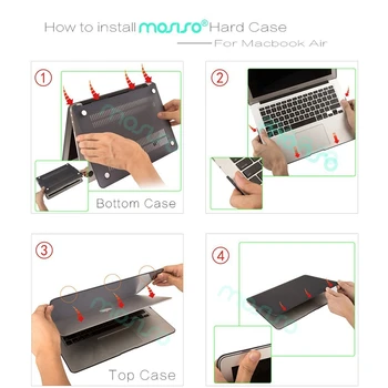 MOSISO Spalvinga Laptop Case For Macbook Air 11 13 Pro 13.3 15.4 